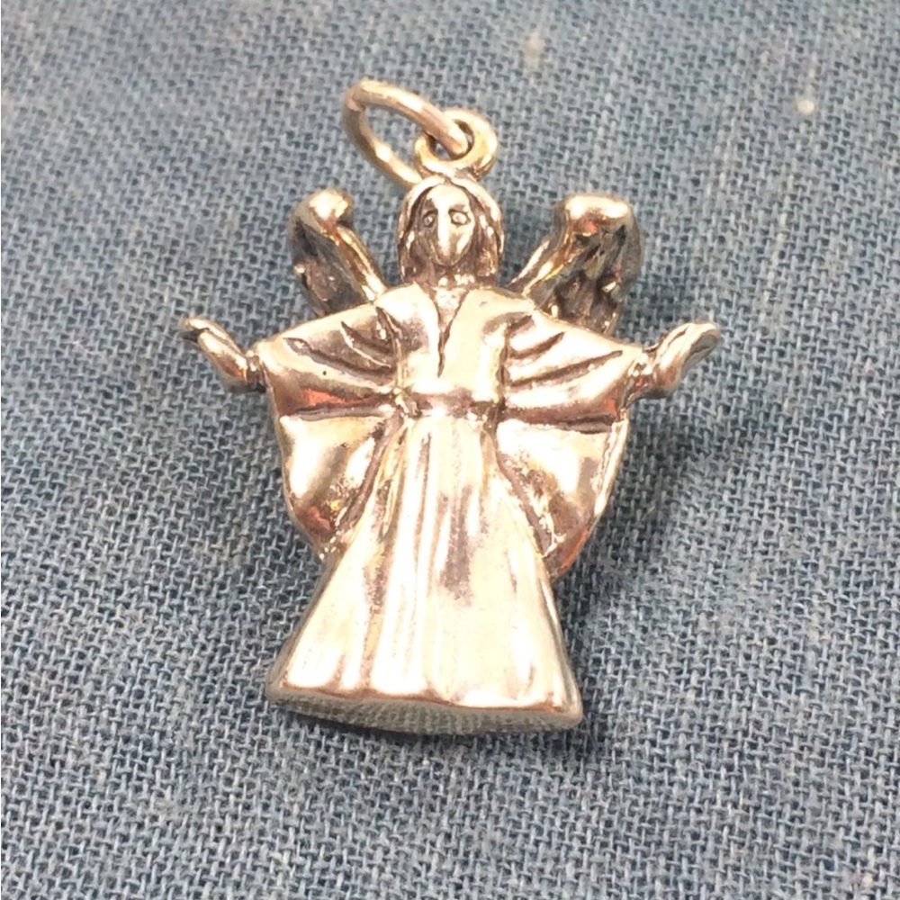 ⭐️🌸Sterling Silver .925 Charm 3D Angel Religious